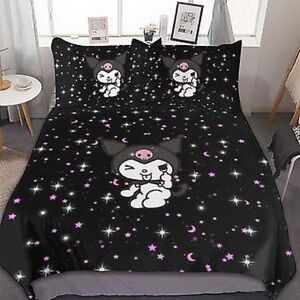 Kuromi Melody Kawaii Duvet Cover 3D print Bedding Sz full
